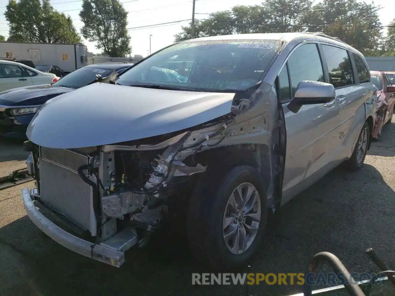 2 Photograph of a damaged car 5TDYRKEC4NS094931 TOYOTA SIENNA 2022