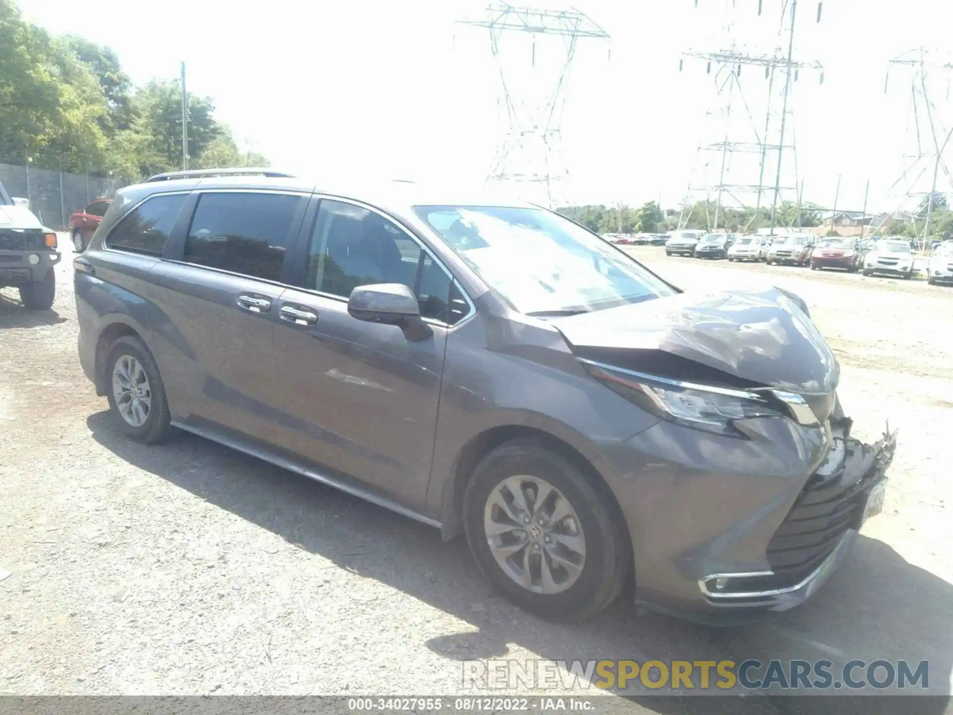 1 Фотография поврежденного автомобиля 5TDYRKEC4NS098333 TOYOTA SIENNA 2022