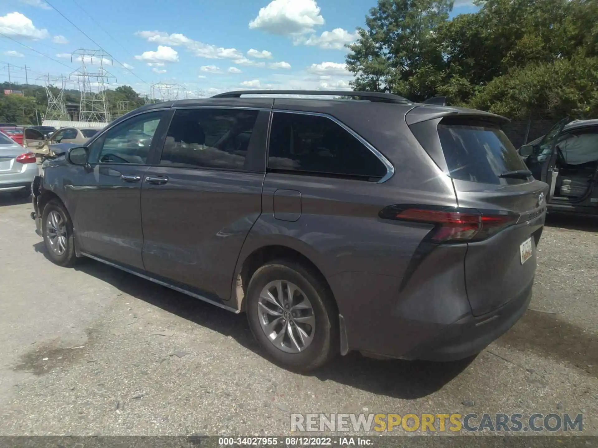 3 Фотография поврежденного автомобиля 5TDYRKEC4NS098333 TOYOTA SIENNA 2022