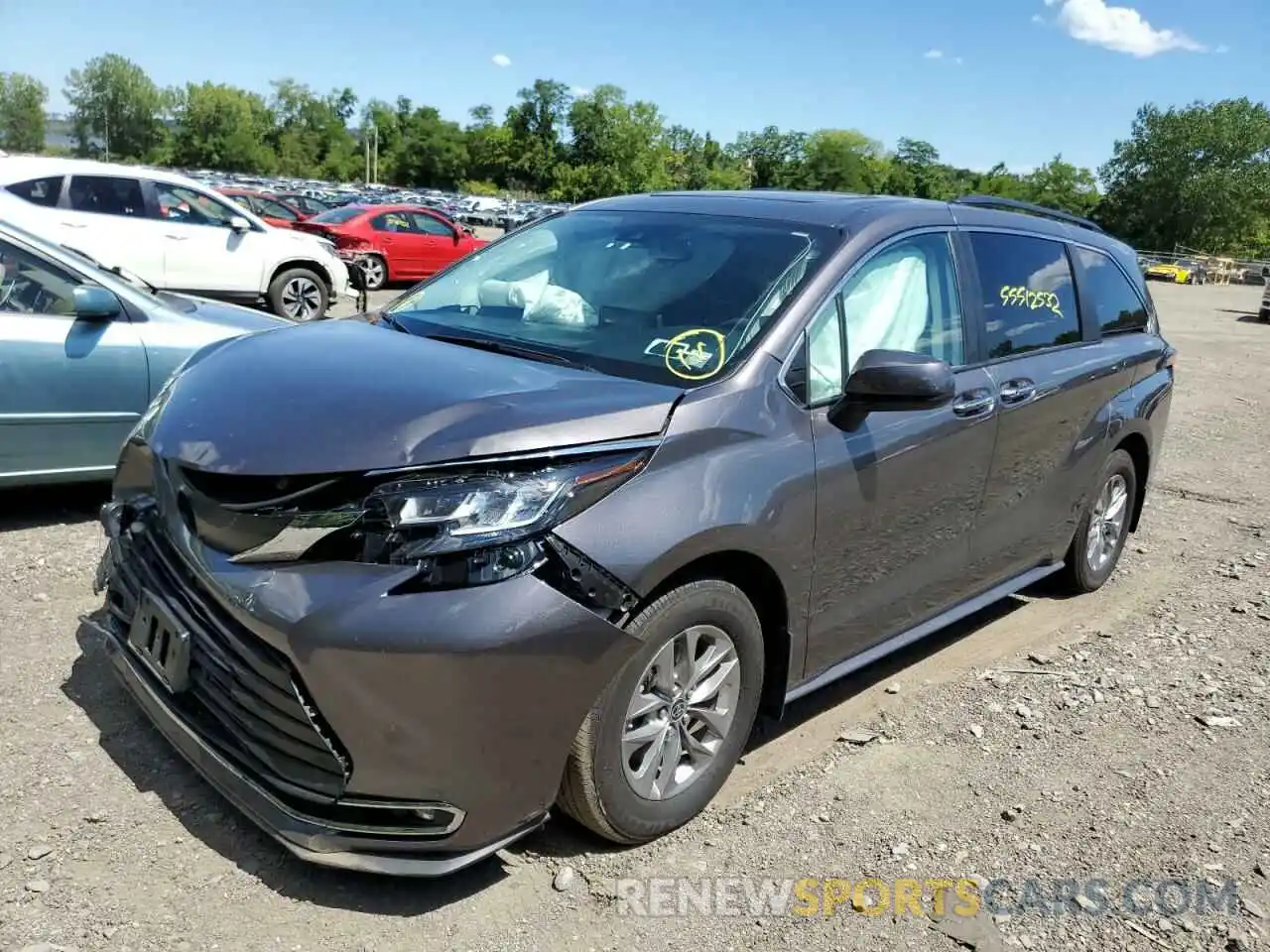 2 Фотография поврежденного автомобиля 5TDYSKFC0NS047124 TOYOTA SIENNA 2022