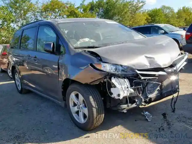 1 Photograph of a damaged car 5TDKZ3DC0KS017725 TOYOTA SIENNA LE 2019