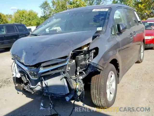 2 Photograph of a damaged car 5TDKZ3DC0KS017725 TOYOTA SIENNA LE 2019