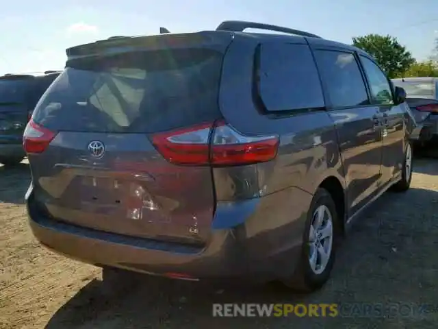 4 Photograph of a damaged car 5TDKZ3DC0KS017725 TOYOTA SIENNA LE 2019