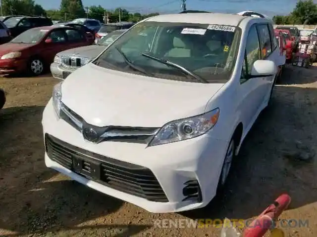 2 Photograph of a damaged car 5TDKZ3DC0KS017756 TOYOTA SIENNA LE 2019