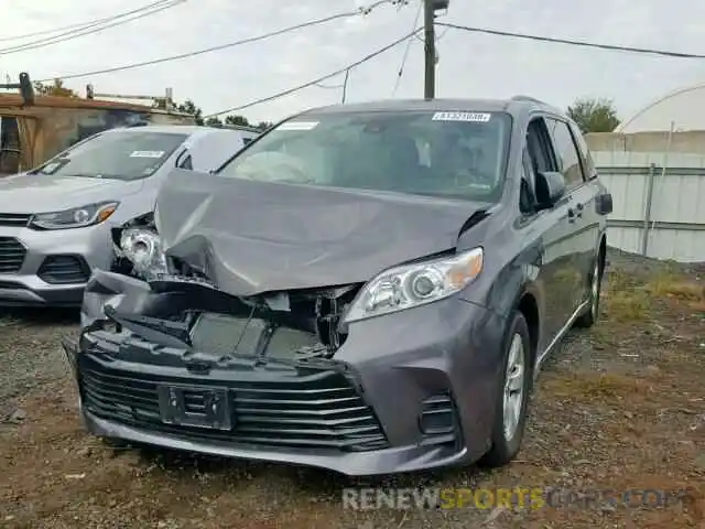 2 Photograph of a damaged car 5TDKZ3DC2KS012378 TOYOTA SIENNA LE 2019