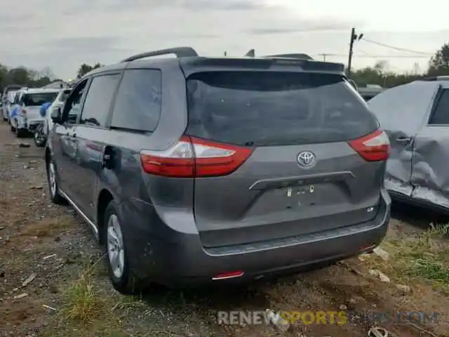 3 Photograph of a damaged car 5TDKZ3DC2KS012378 TOYOTA SIENNA LE 2019