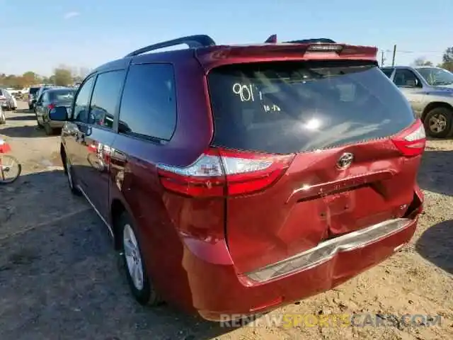 3 Photograph of a damaged car 5TDKZ3DC4KS992325 TOYOTA SIENNA LE 2019