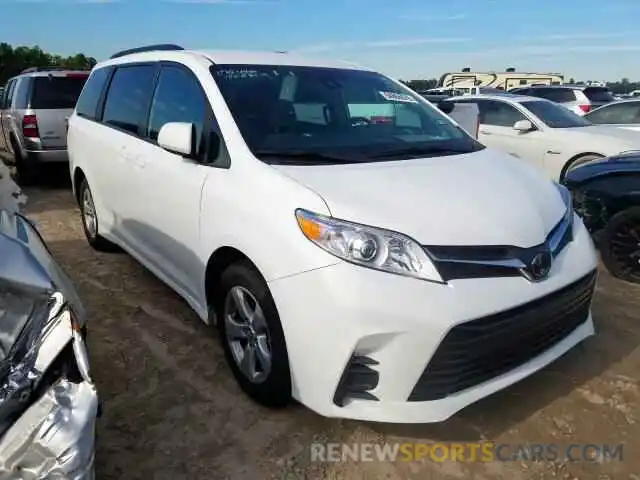 1 Photograph of a damaged car 5TDKZ3DC0LS024837 TOYOTA SIENNA LE 2020