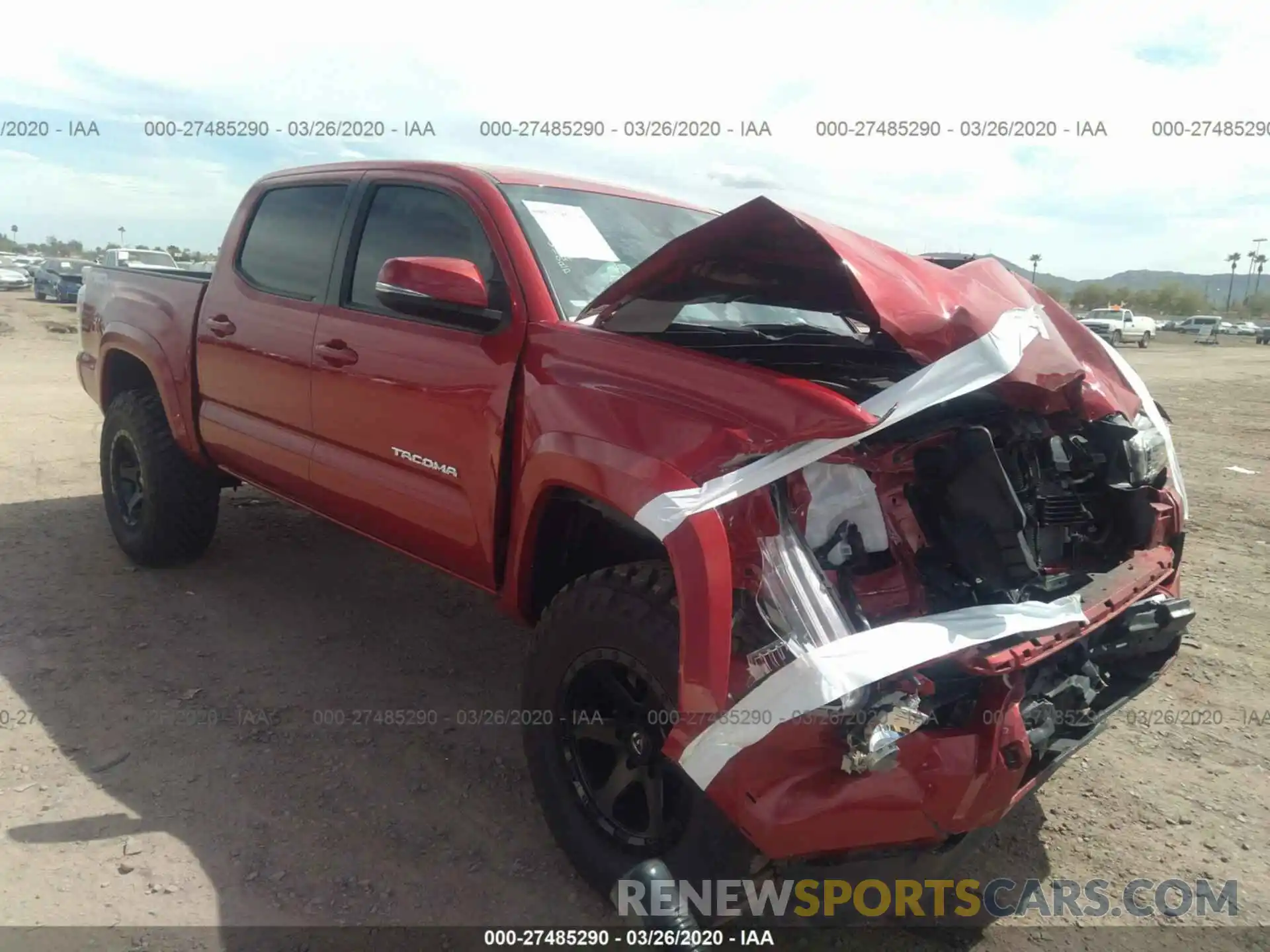 1 Photograph of a damaged car 3TMAZ5CN0KM084853 TOYOTA TACOMA 2019