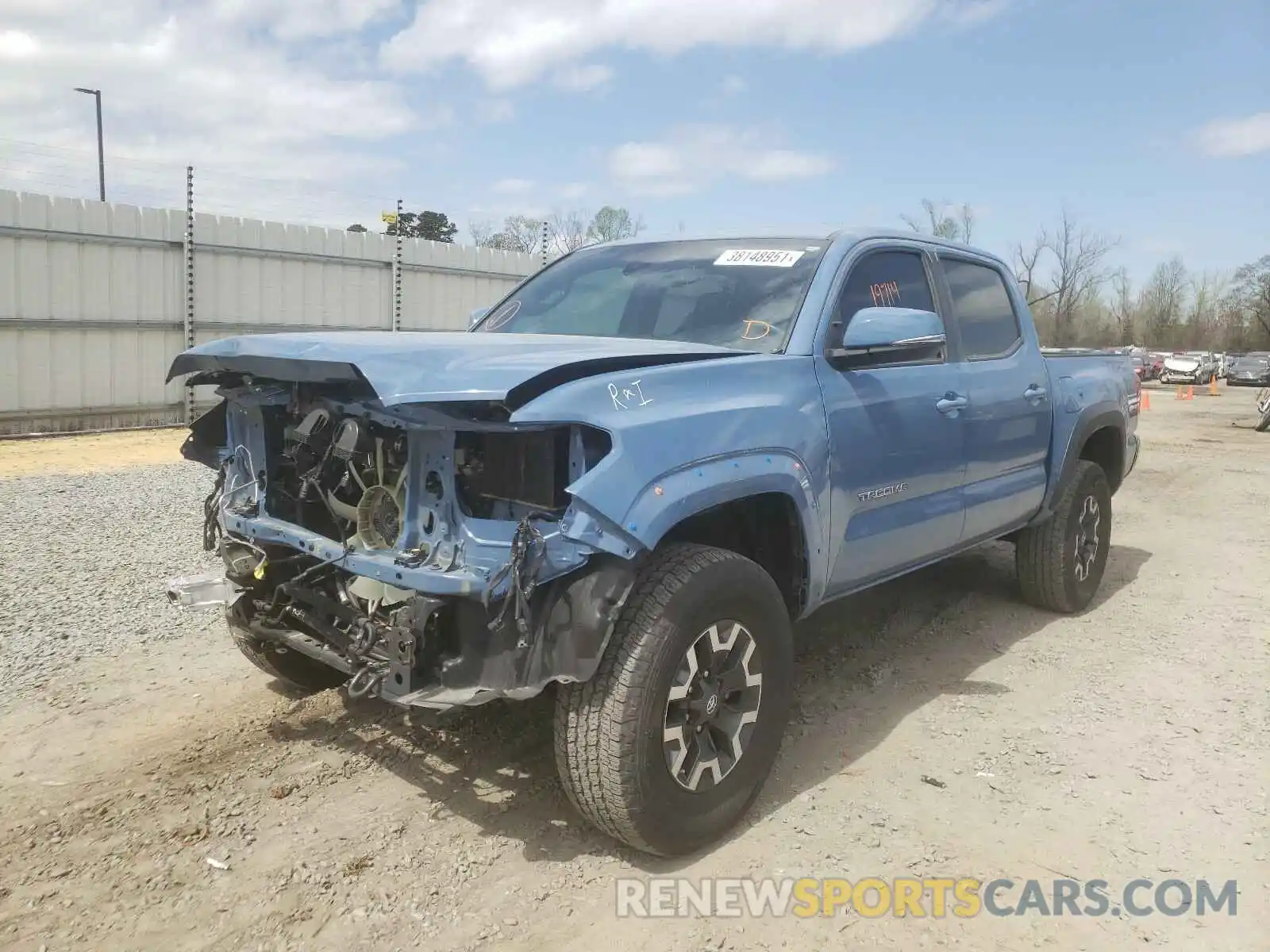 2 Photograph of a damaged car 3TMAZ5CN0KM110447 TOYOTA TACOMA 2019