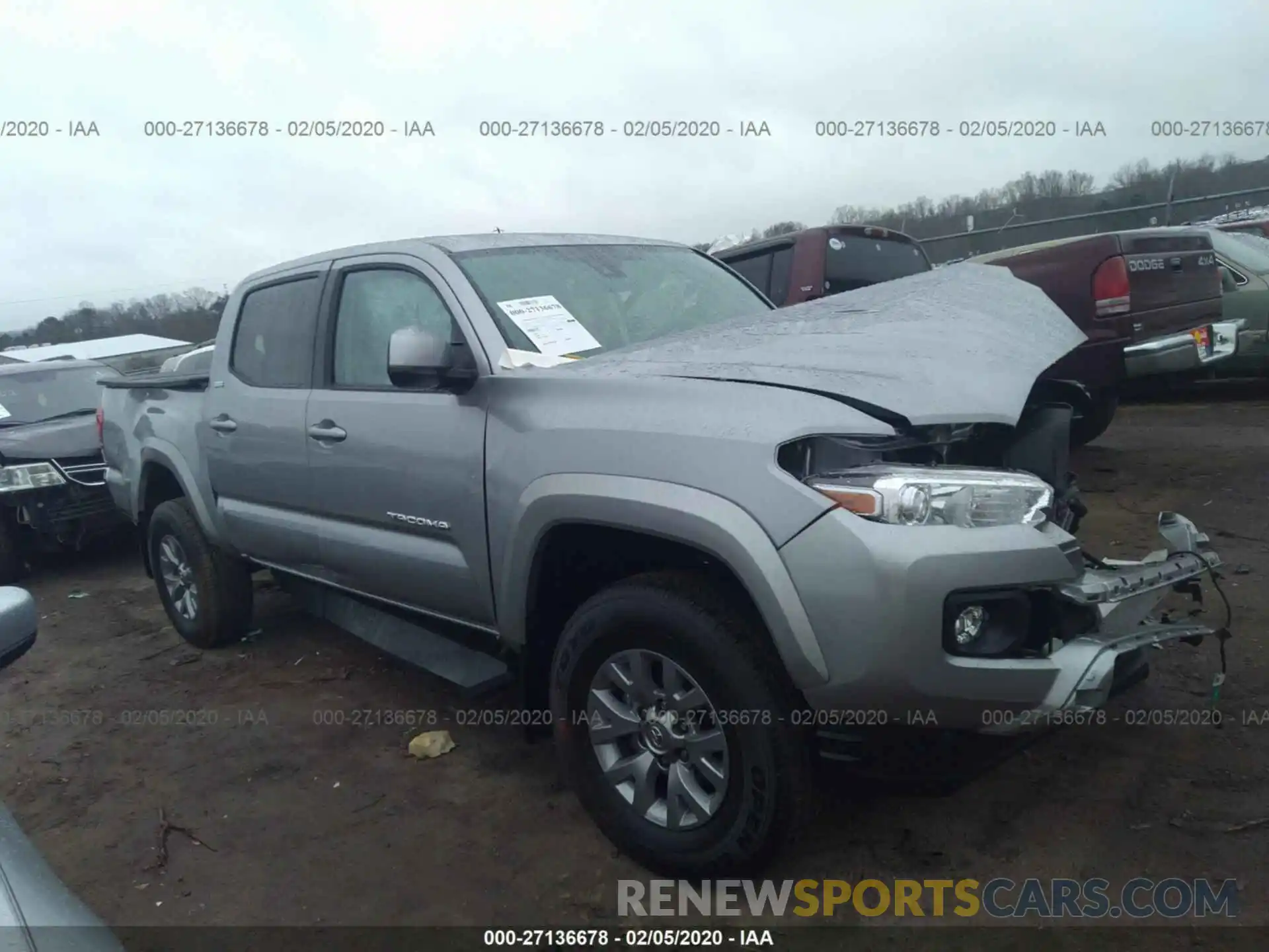 1 Photograph of a damaged car 3TMAZ5CN0KM114160 TOYOTA TACOMA 2019