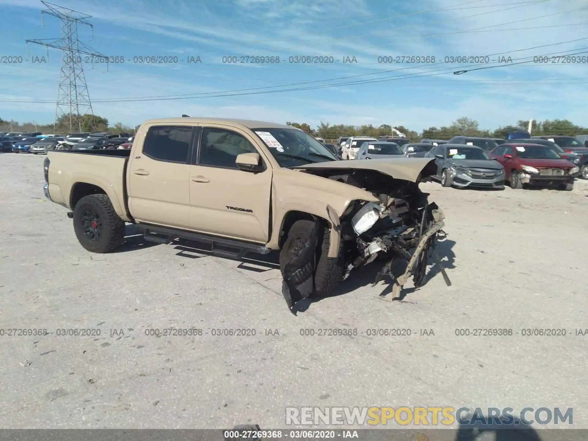 1 Photograph of a damaged car 3TMAZ5CN1KM078852 TOYOTA TACOMA 2019