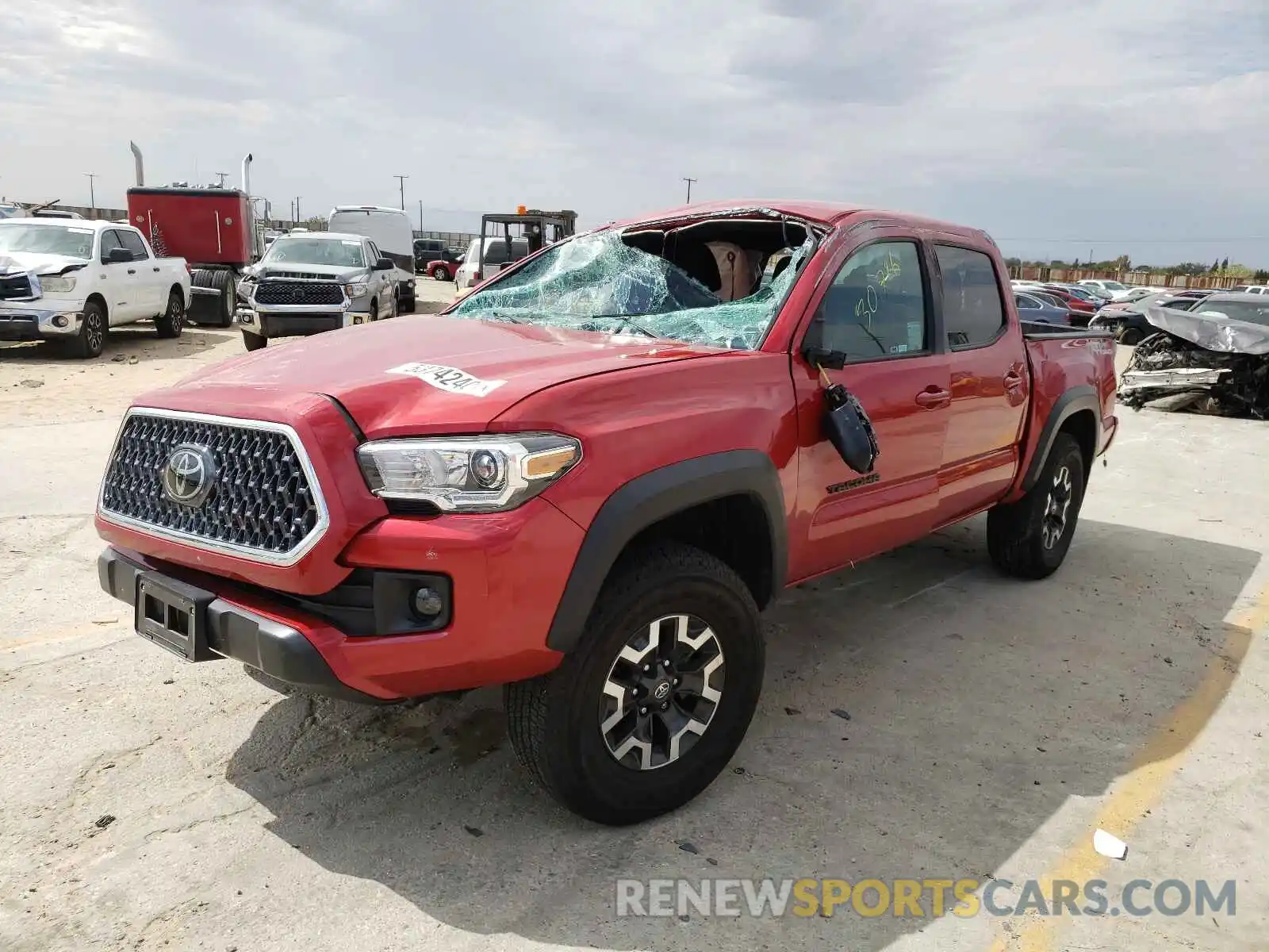 2 Photograph of a damaged car 3TMAZ5CN1KM089091 TOYOTA TACOMA 2019