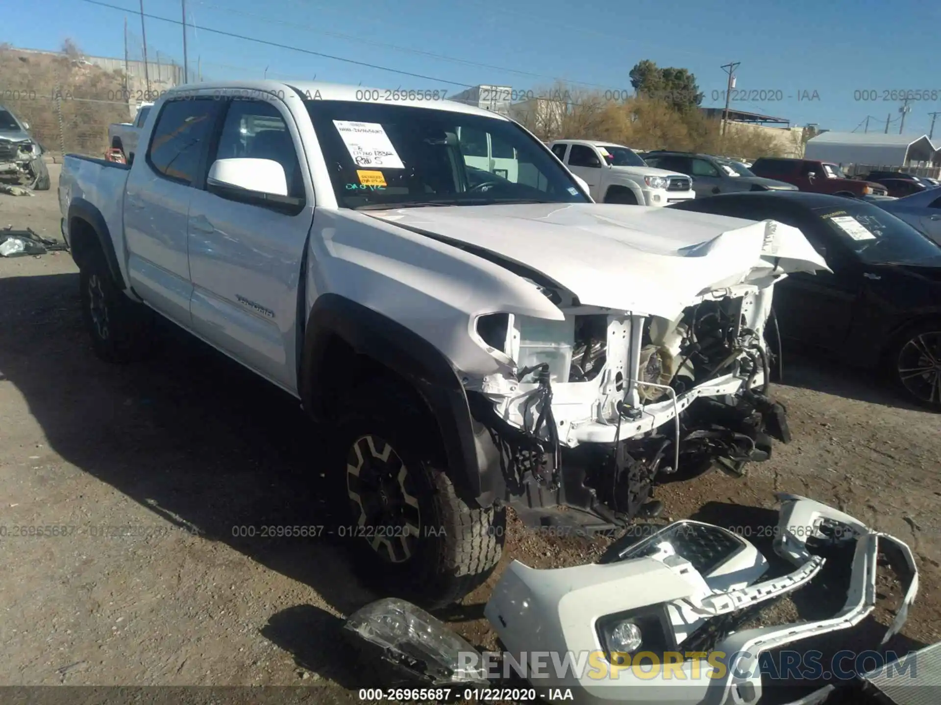 1 Photograph of a damaged car 3TMAZ5CN1KM091603 TOYOTA TACOMA 2019