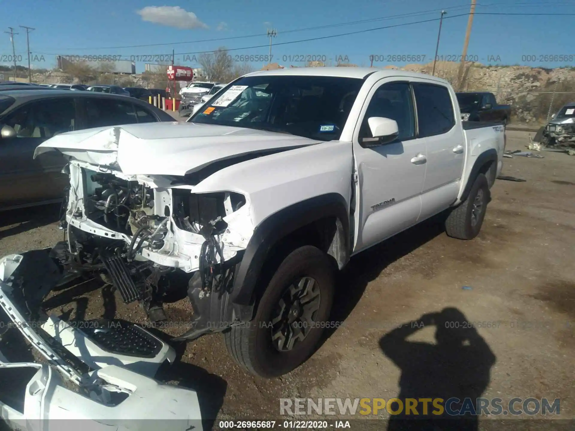 2 Photograph of a damaged car 3TMAZ5CN1KM091603 TOYOTA TACOMA 2019