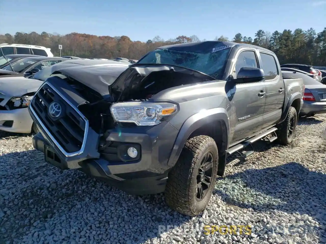 2 Photograph of a damaged car 3TMAZ5CN1KM097272 TOYOTA TACOMA 2019