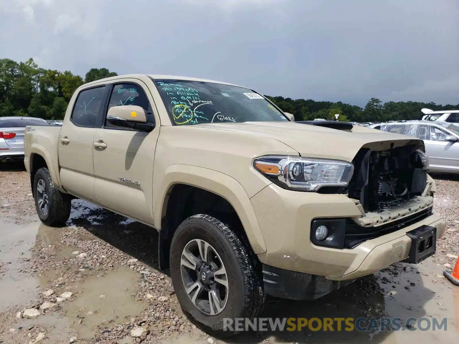 1 Photograph of a damaged car 3TMAZ5CN1KM111378 TOYOTA TACOMA 2019