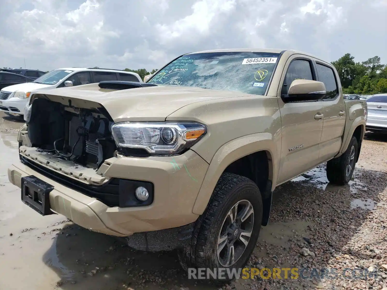 2 Photograph of a damaged car 3TMAZ5CN1KM111378 TOYOTA TACOMA 2019