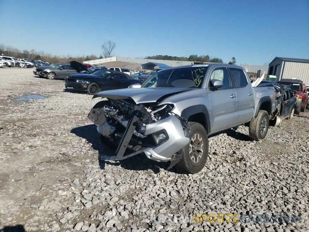 2 Photograph of a damaged car 3TMAZ5CN2KM095496 TOYOTA TACOMA 2019