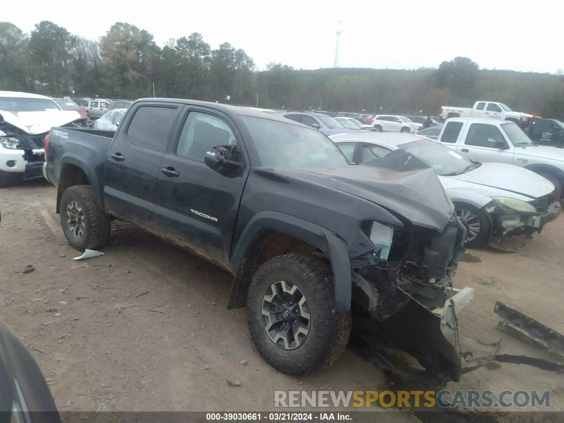 1 Photograph of a damaged car 3TMAZ5CN2KM101085 TOYOTA TACOMA 2019