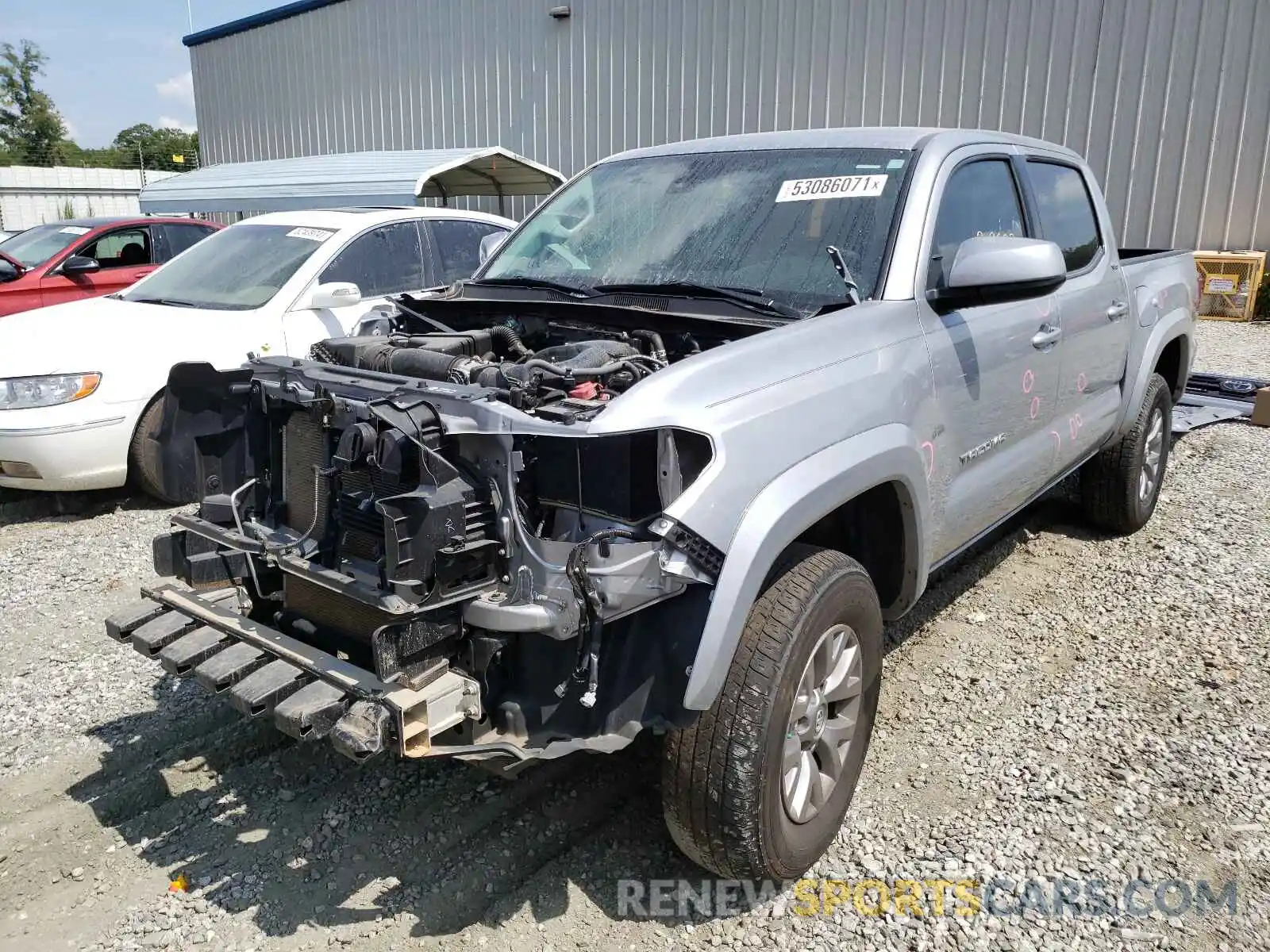 2 Photograph of a damaged car 3TMAZ5CN3KM089173 TOYOTA TACOMA 2019