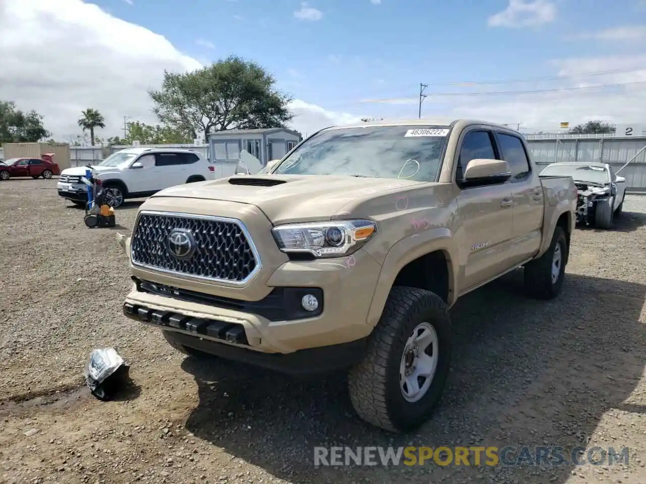 2 Photograph of a damaged car 3TMAZ5CN3KM092378 TOYOTA TACOMA 2019