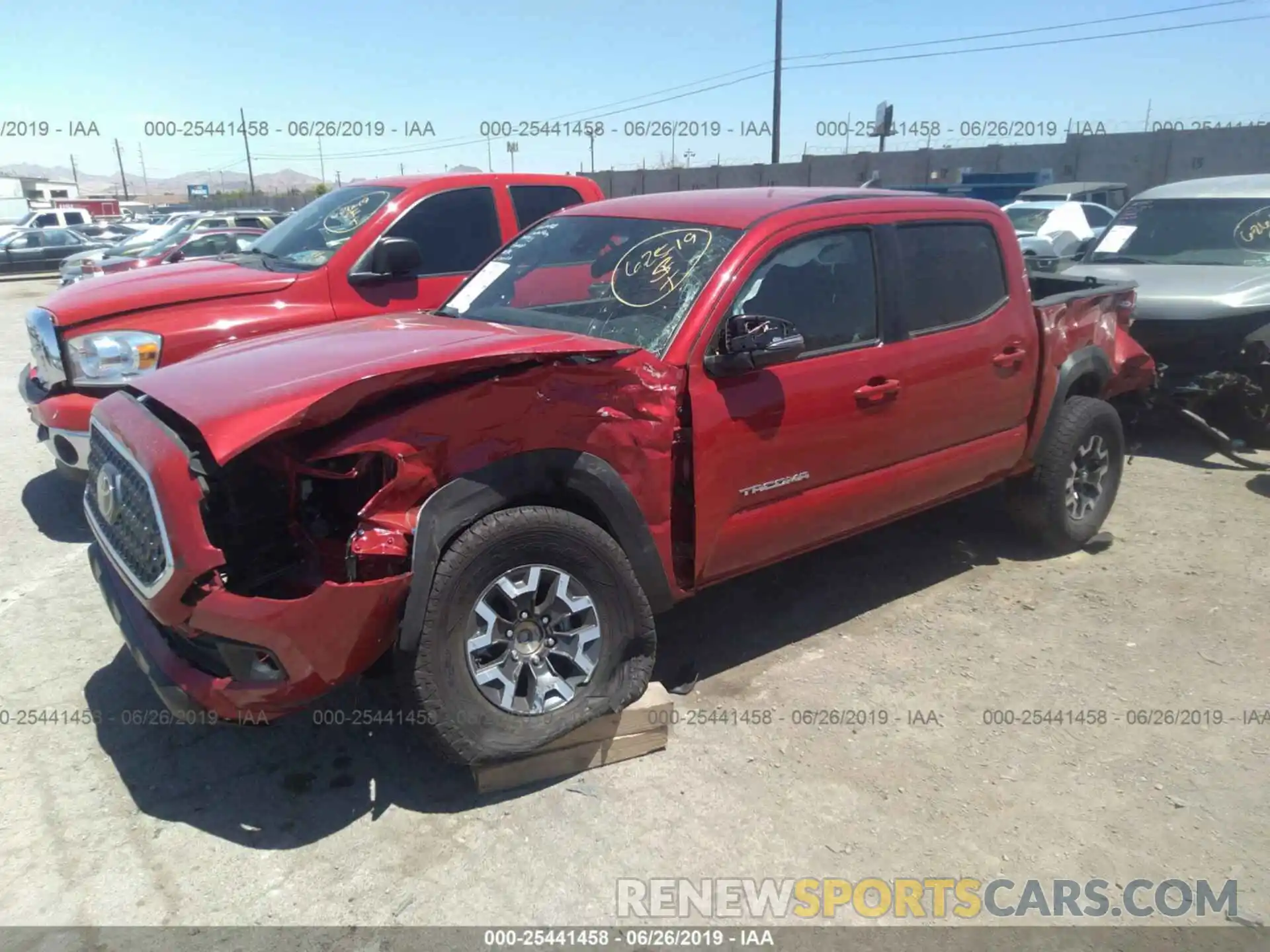 2 Photograph of a damaged car 3TMAZ5CN3KM096835 TOYOTA TACOMA 2019