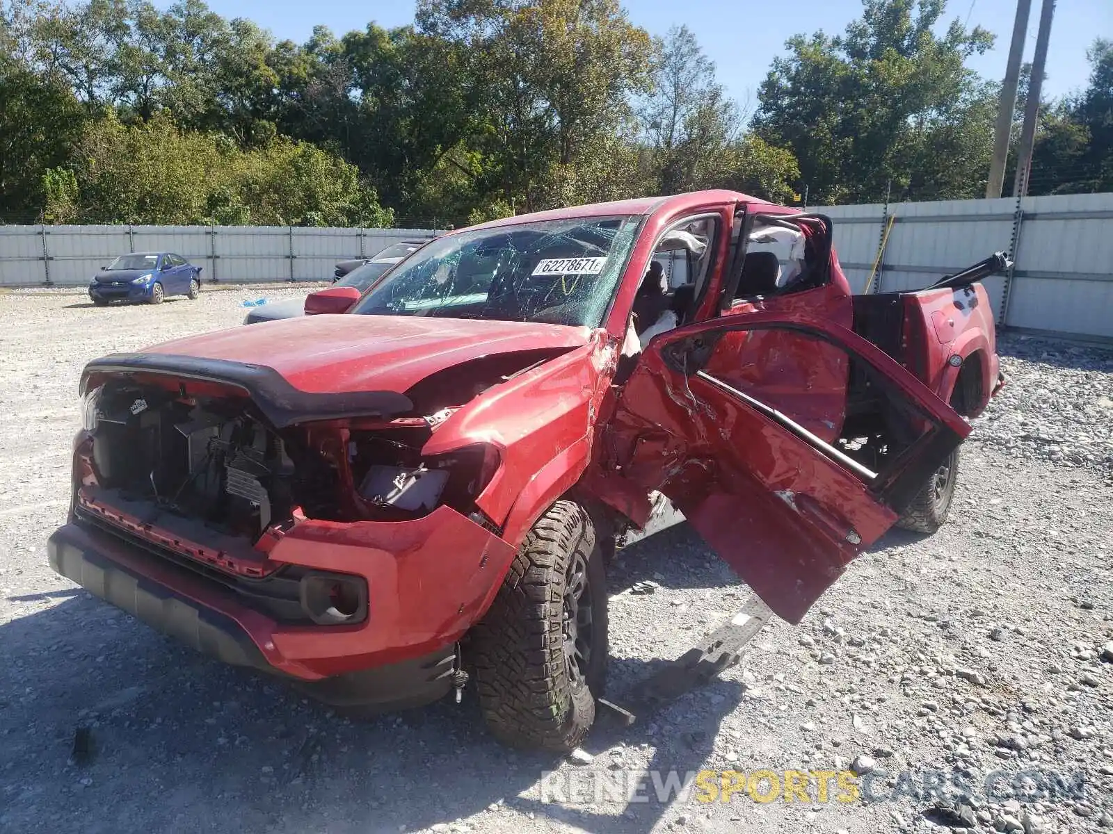 2 Photograph of a damaged car 3TMAZ5CN3KM101791 TOYOTA TACOMA 2019