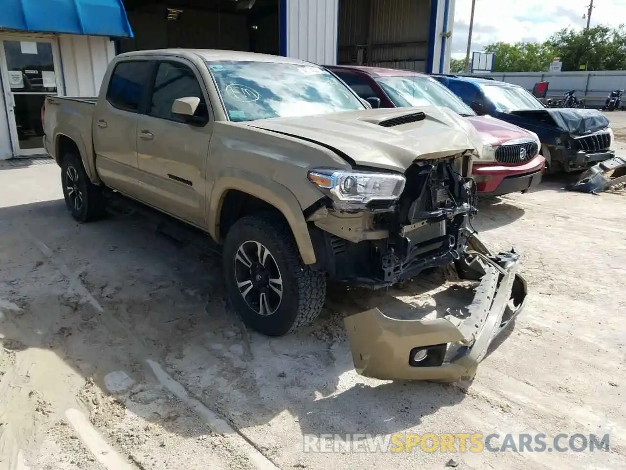 1 Photograph of a damaged car 3TMAZ5CN3KM112659 TOYOTA TACOMA 2019