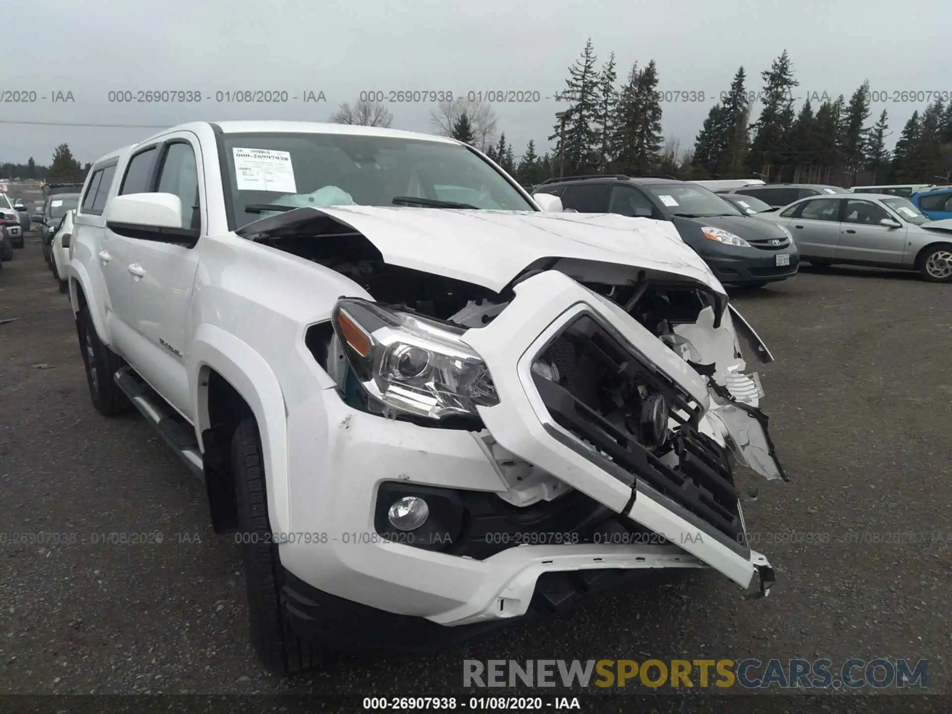 1 Photograph of a damaged car 3TMAZ5CN5KM088946 TOYOTA TACOMA 2019