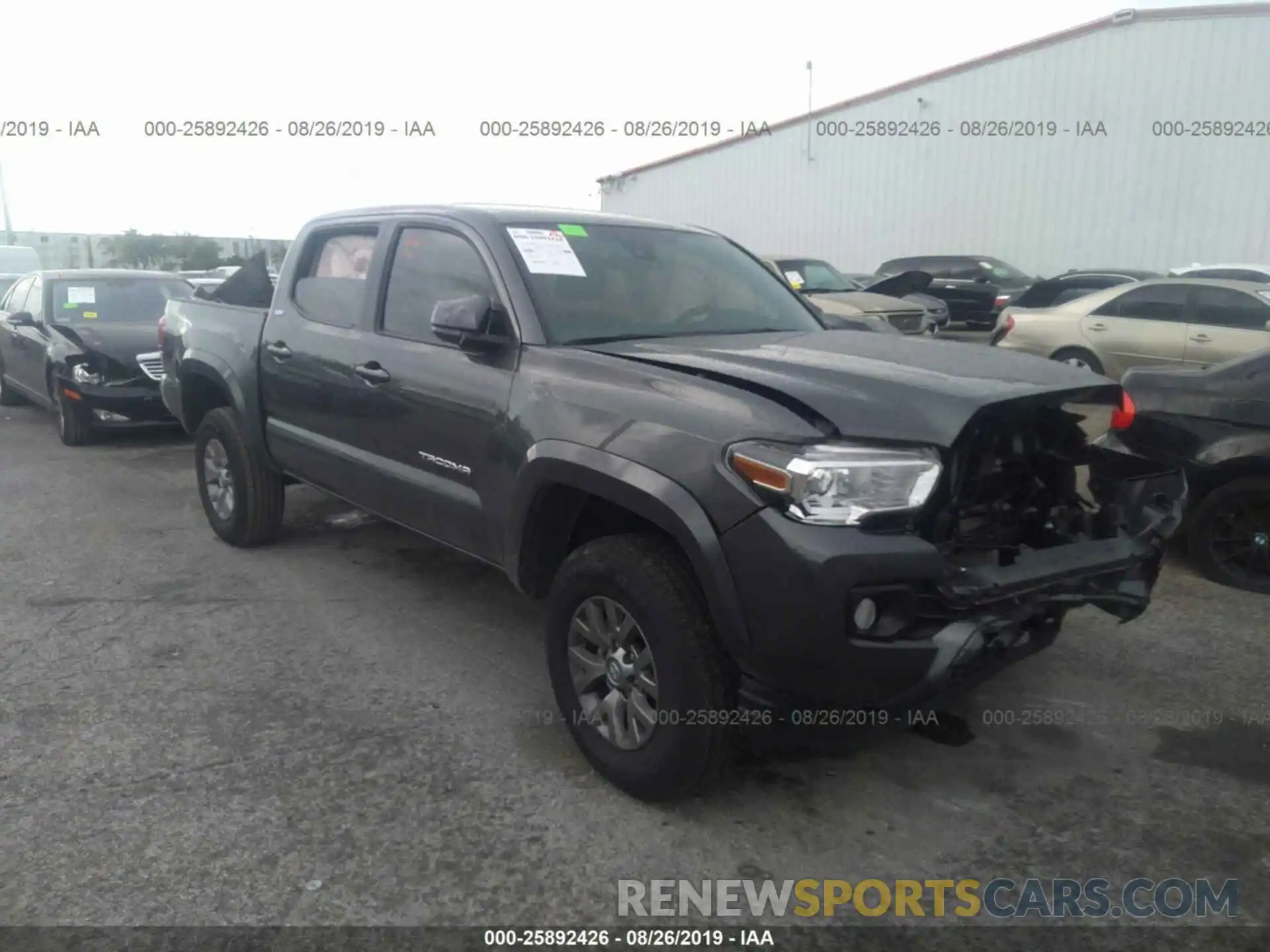 1 Photograph of a damaged car 3TMAZ5CN5KM094164 TOYOTA TACOMA 2019