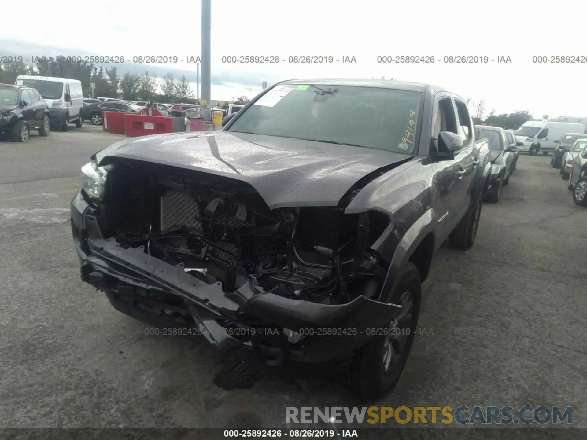 2 Photograph of a damaged car 3TMAZ5CN5KM094164 TOYOTA TACOMA 2019