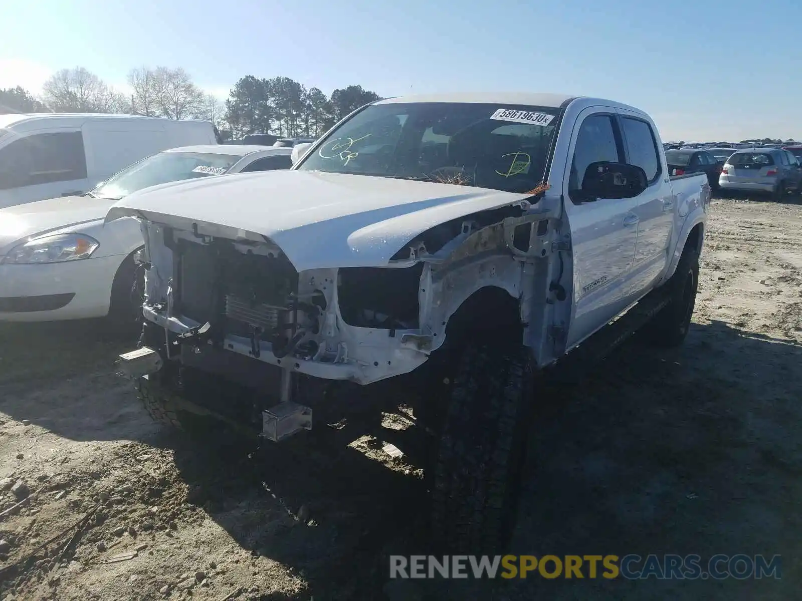 2 Photograph of a damaged car 3TMAZ5CN5KM102666 TOYOTA TACOMA 2019