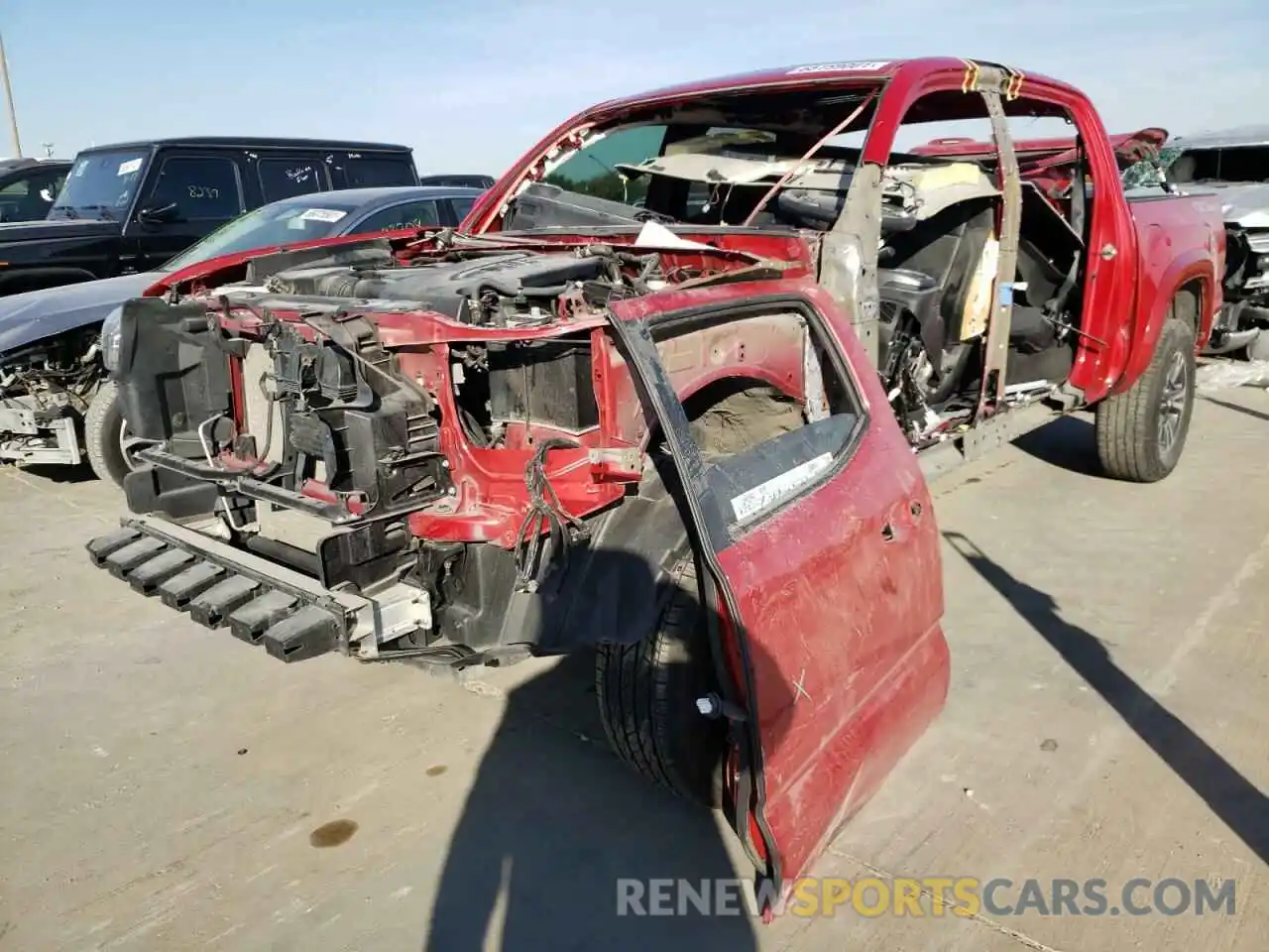 2 Photograph of a damaged car 3TMAZ5CN6KM093735 TOYOTA TACOMA 2019