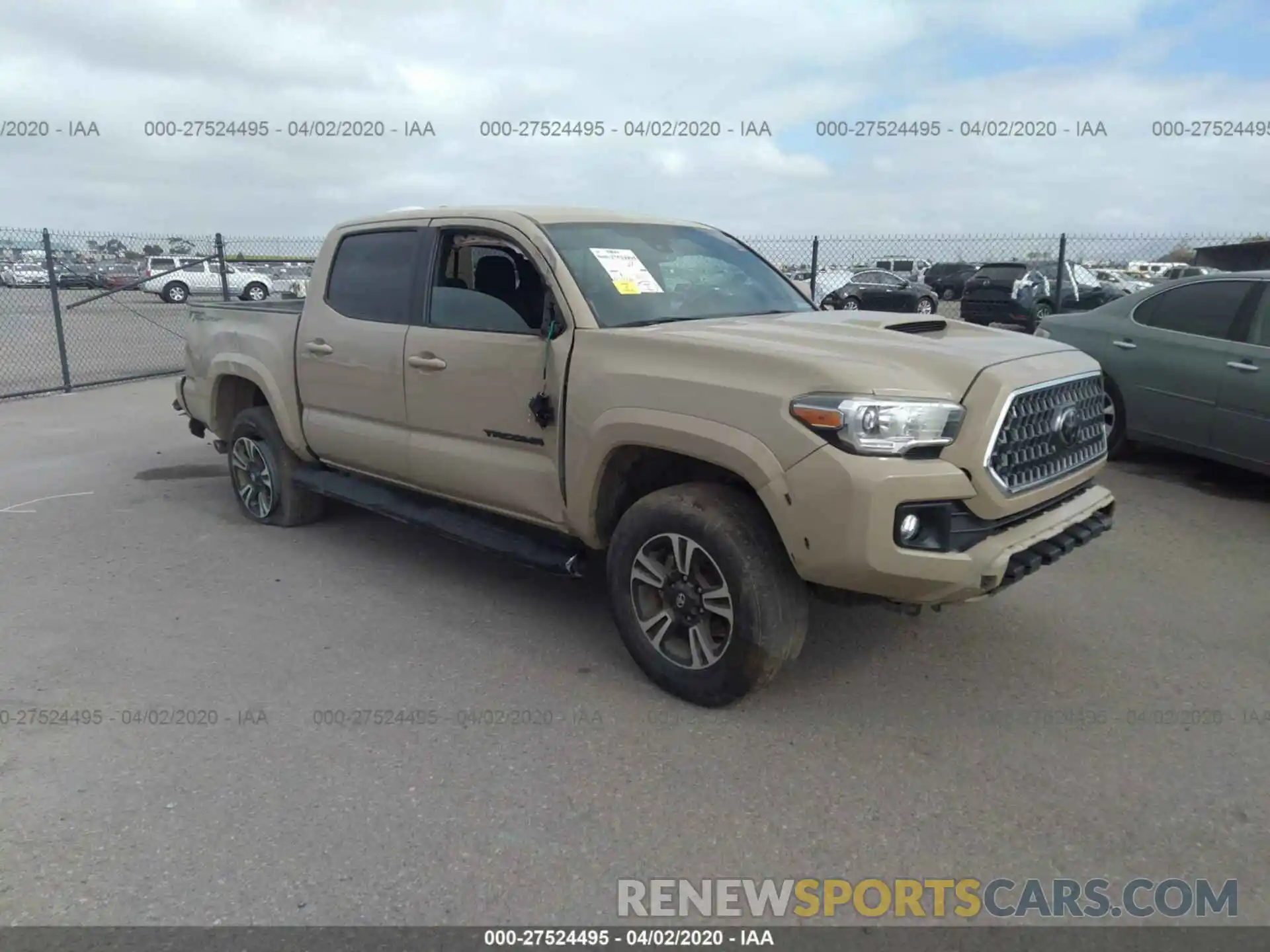 1 Photograph of a damaged car 3TMAZ5CN6KM097834 TOYOTA TACOMA 2019