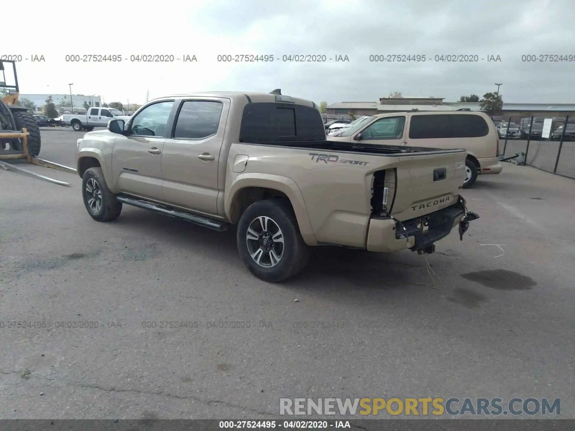 3 Photograph of a damaged car 3TMAZ5CN6KM097834 TOYOTA TACOMA 2019