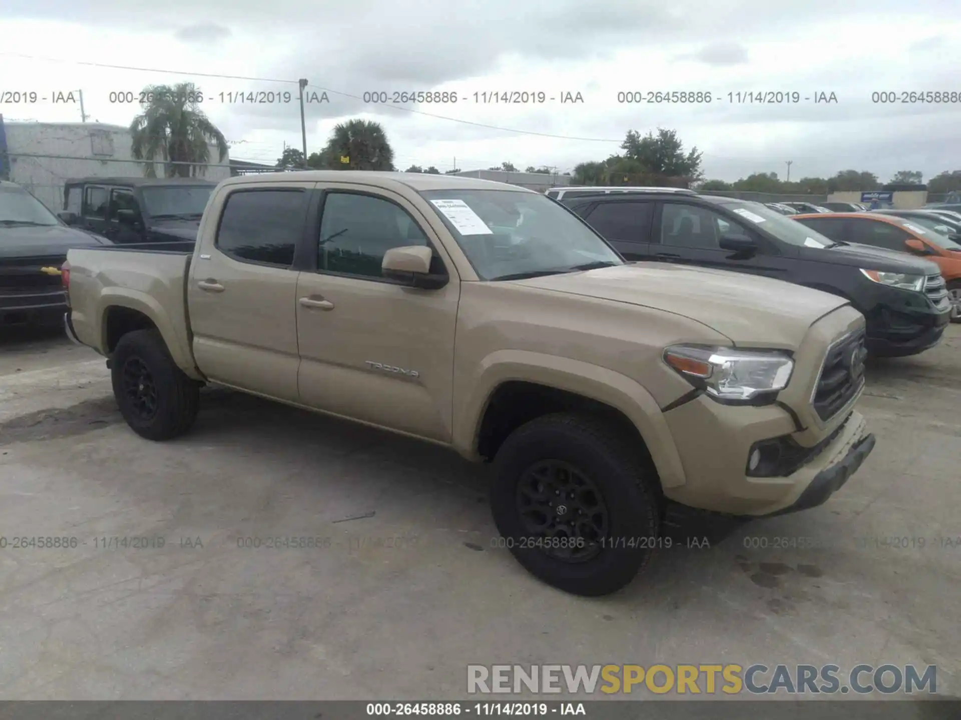 1 Photograph of a damaged car 3TMAZ5CN6KM101414 TOYOTA TACOMA 2019