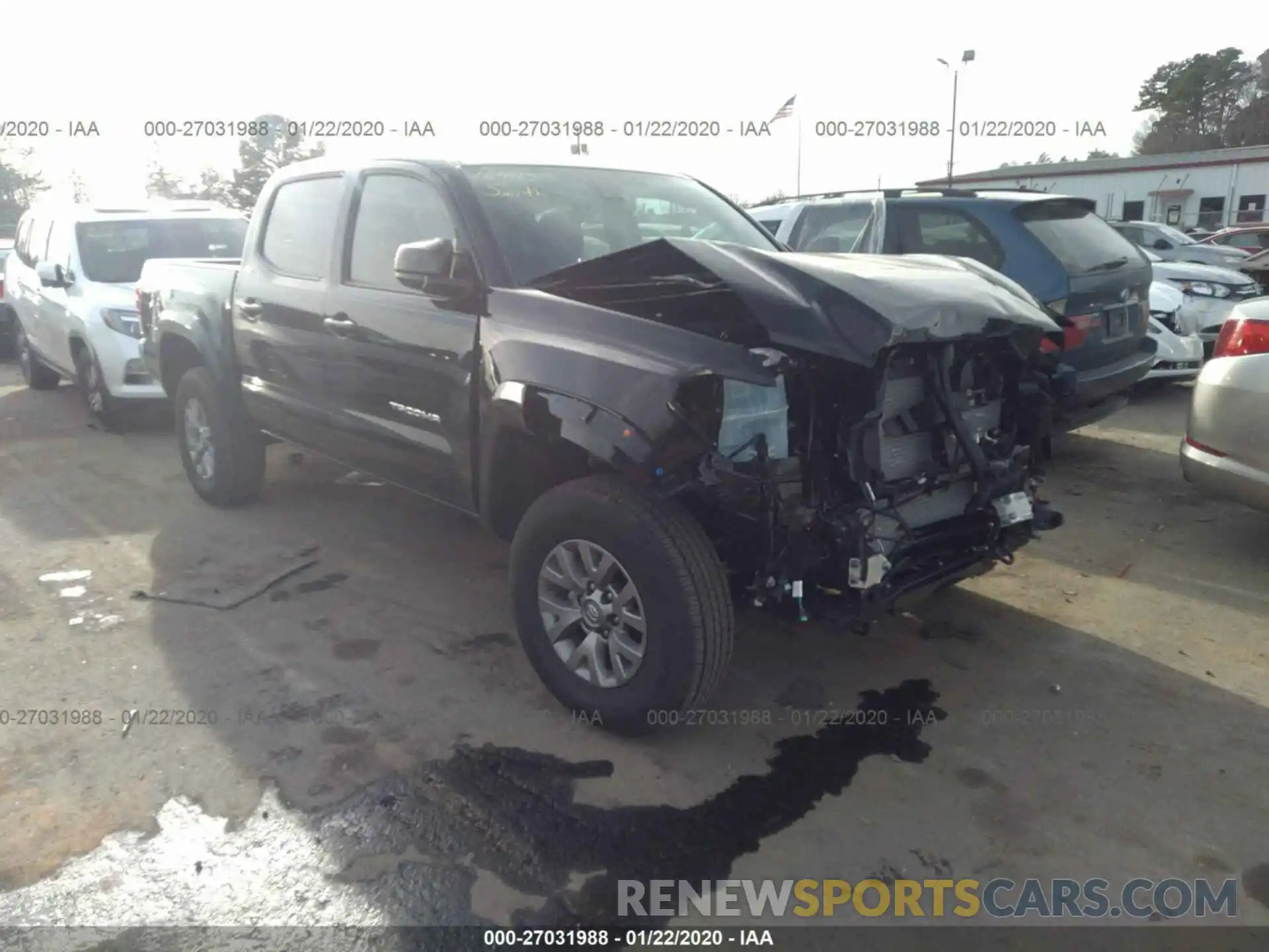 1 Photograph of a damaged car 3TMAZ5CN6KM106855 TOYOTA TACOMA 2019