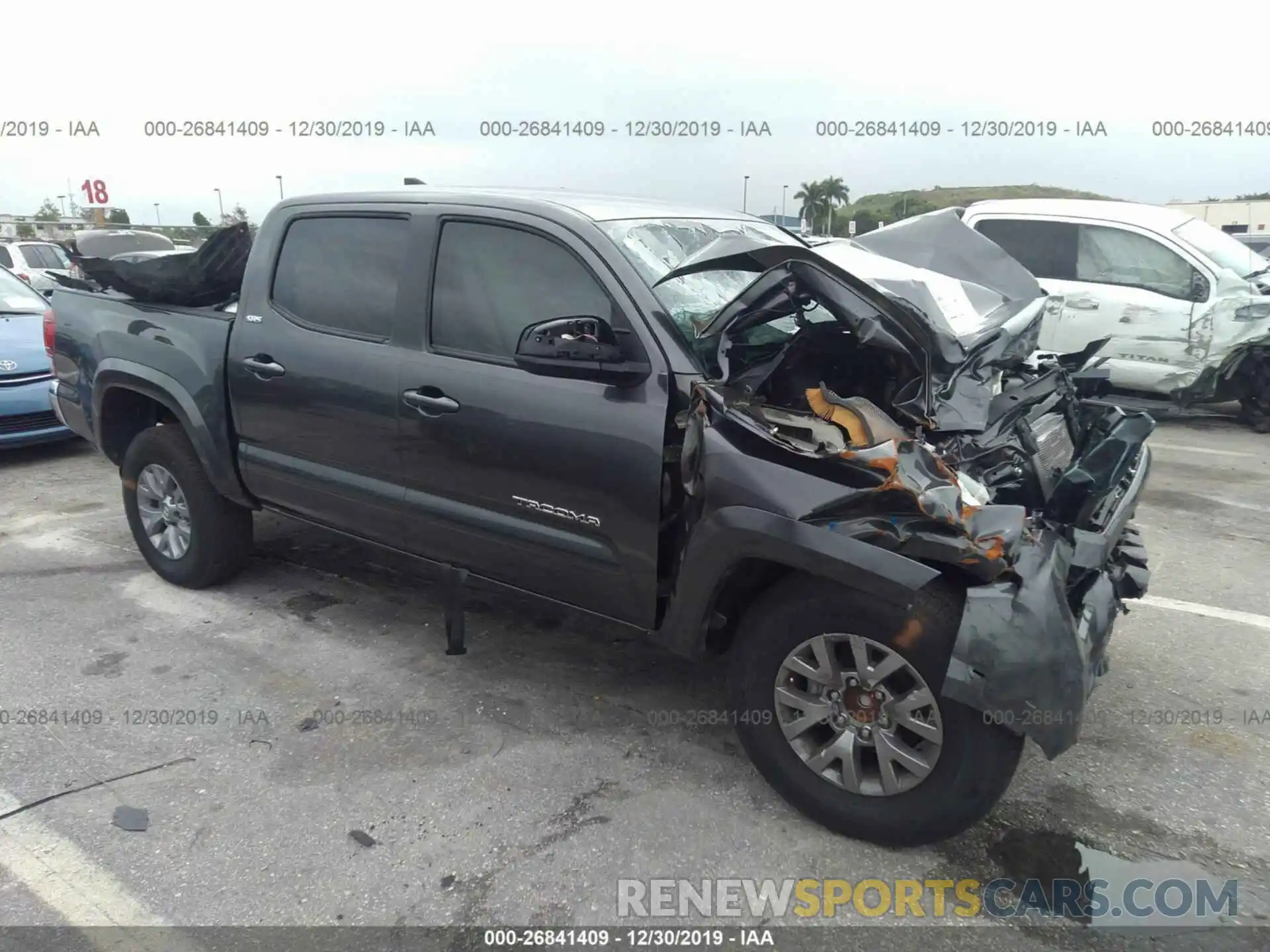 1 Photograph of a damaged car 3TMAZ5CN6KM109657 TOYOTA TACOMA 2019