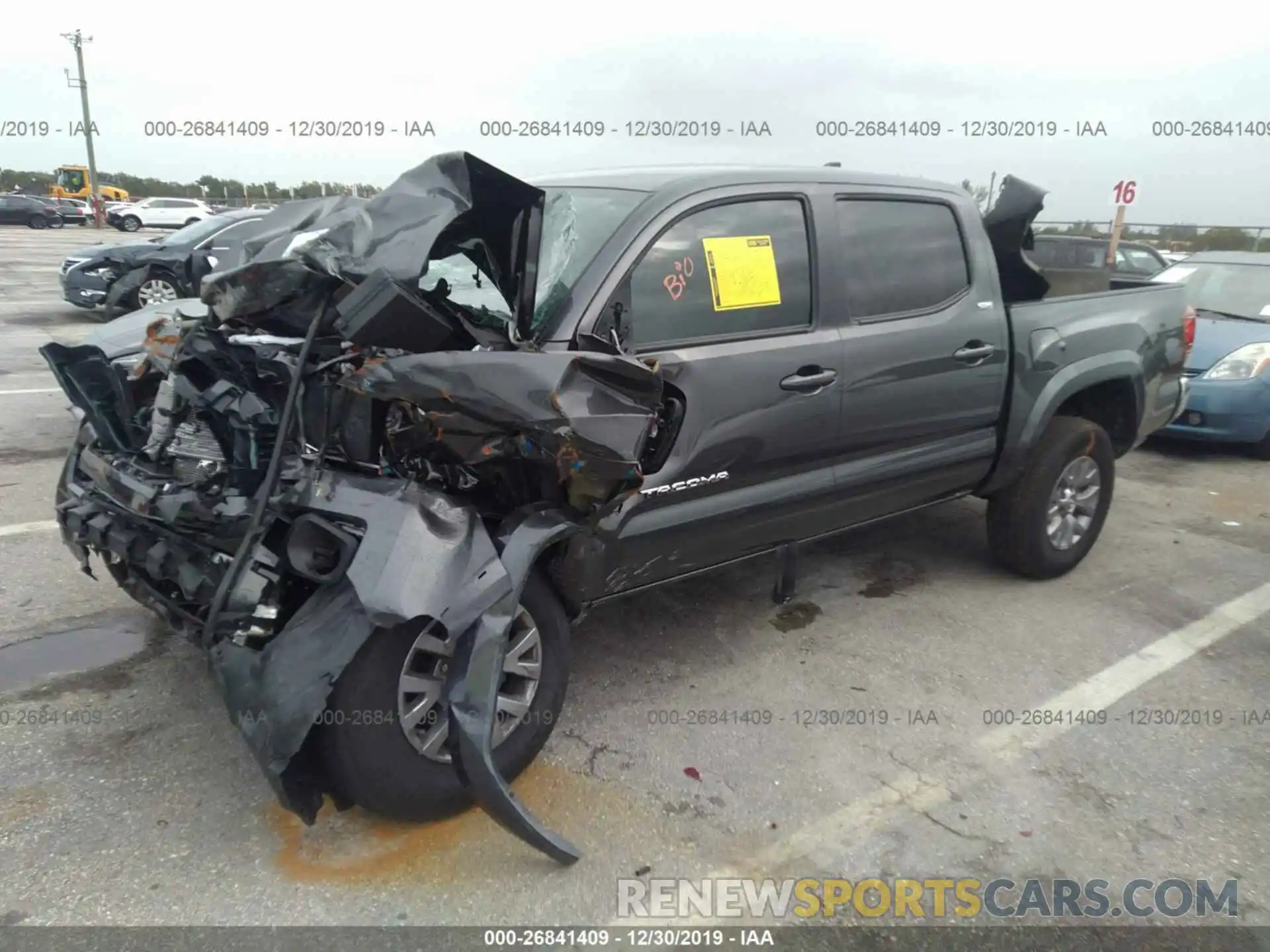 2 Photograph of a damaged car 3TMAZ5CN6KM109657 TOYOTA TACOMA 2019