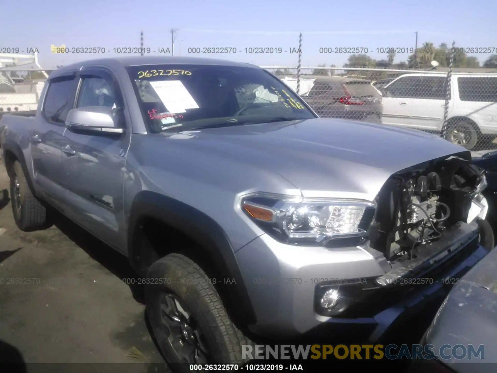 1 Photograph of a damaged car 3TMAZ5CN6KM111442 TOYOTA TACOMA 2019