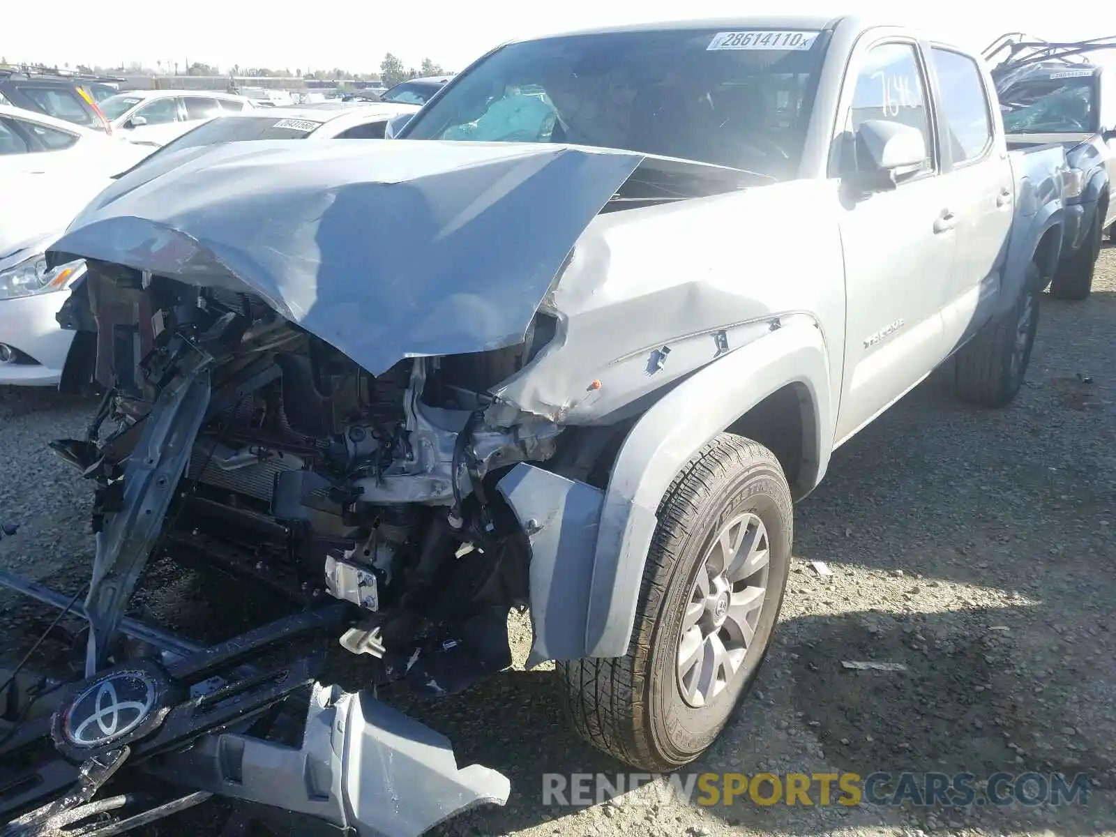 2 Photograph of a damaged car 3TMAZ5CN7KM079441 TOYOTA TACOMA 2019