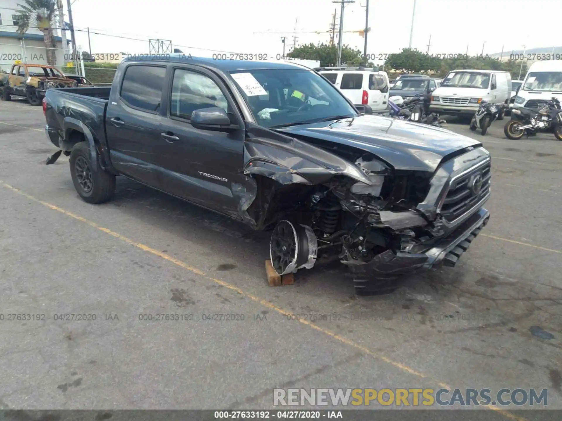 1 Photograph of a damaged car 3TMAZ5CN7KM091766 TOYOTA TACOMA 2019