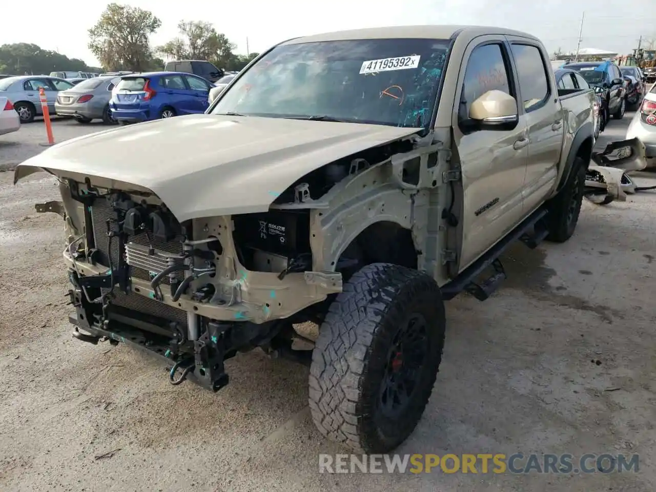 2 Photograph of a damaged car 3TMAZ5CN7KM106976 TOYOTA TACOMA 2019