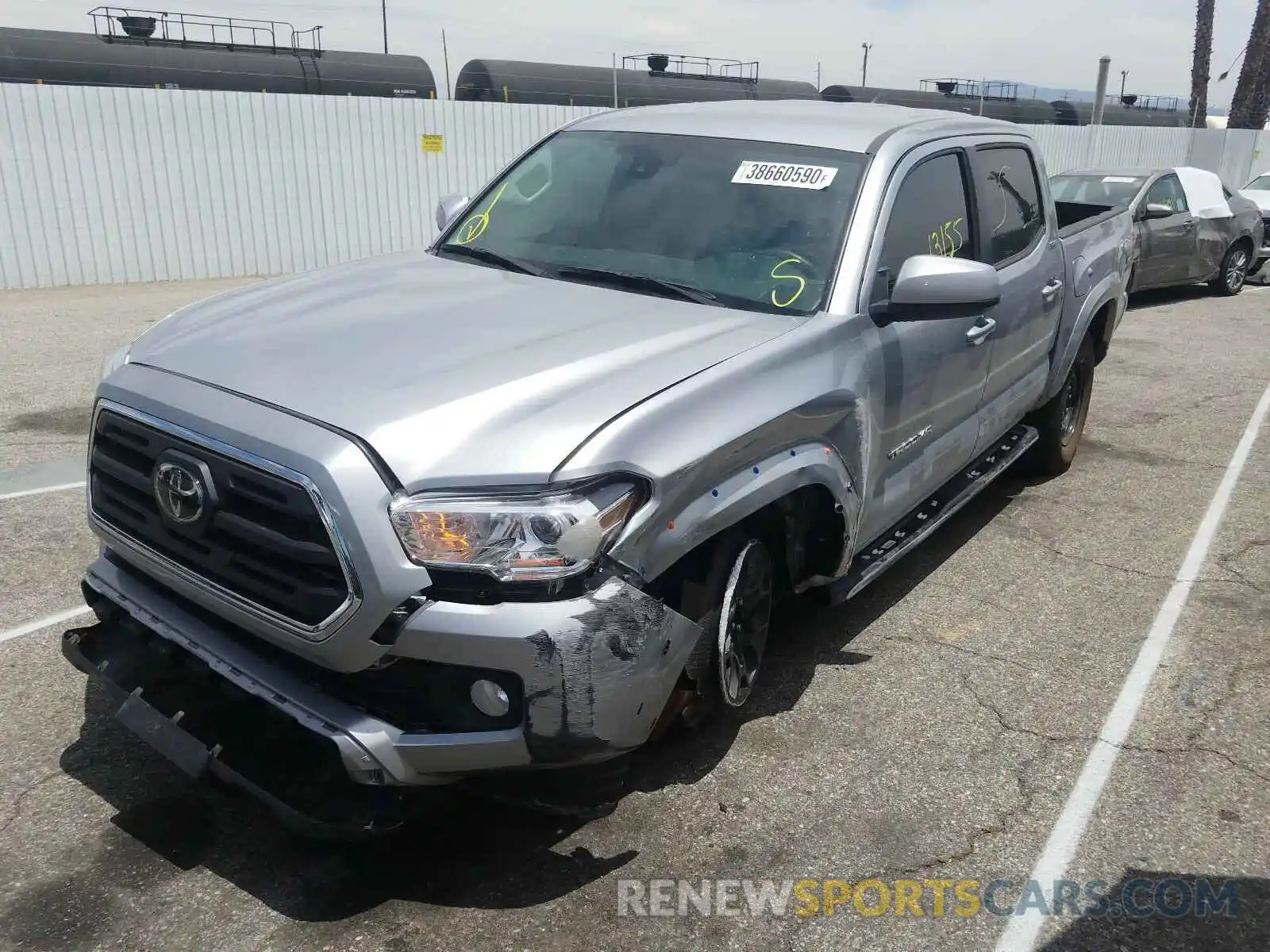 2 Photograph of a damaged car 3TMAZ5CN7KM107433 TOYOTA TACOMA 2019