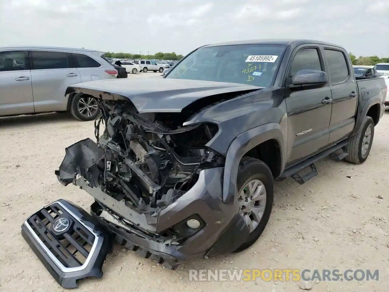 2 Photograph of a damaged car 3TMAZ5CN8KM113242 TOYOTA TACOMA 2019