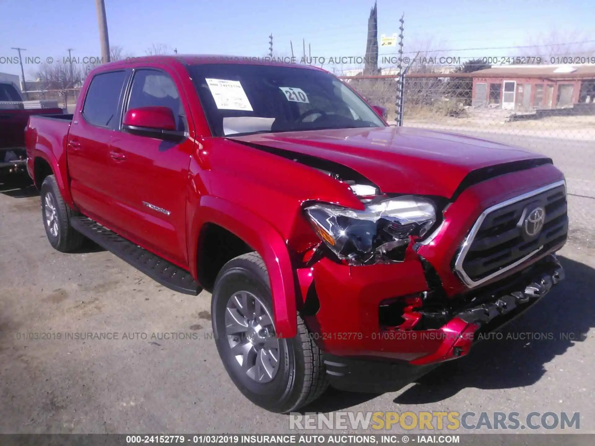 1 Photograph of a damaged car 3TMAZ5CN9KM080994 TOYOTA TACOMA 2019