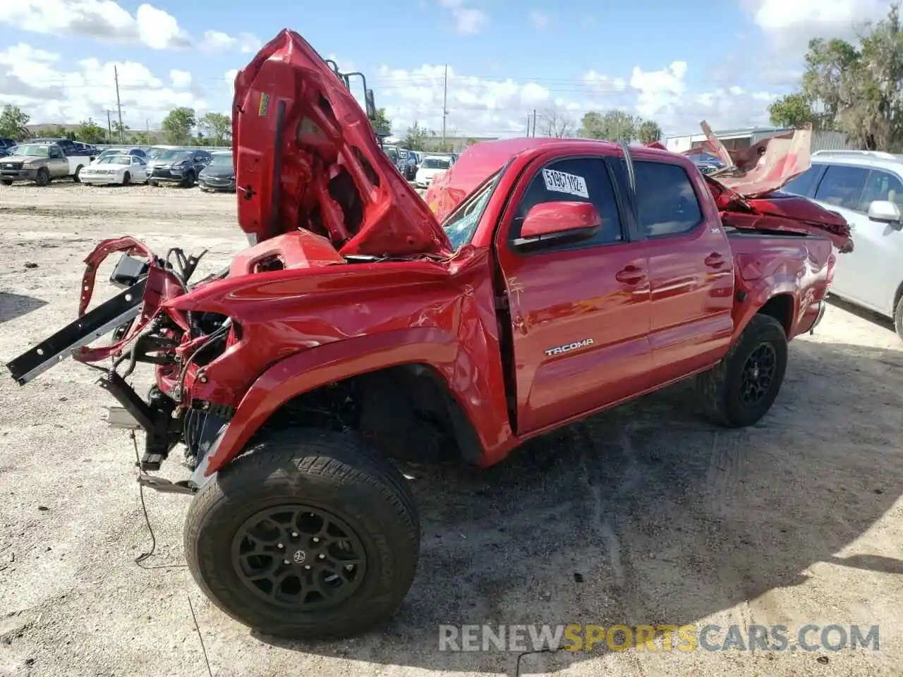 2 Photograph of a damaged car 3TMAZ5CN9KM083491 TOYOTA TACOMA 2019