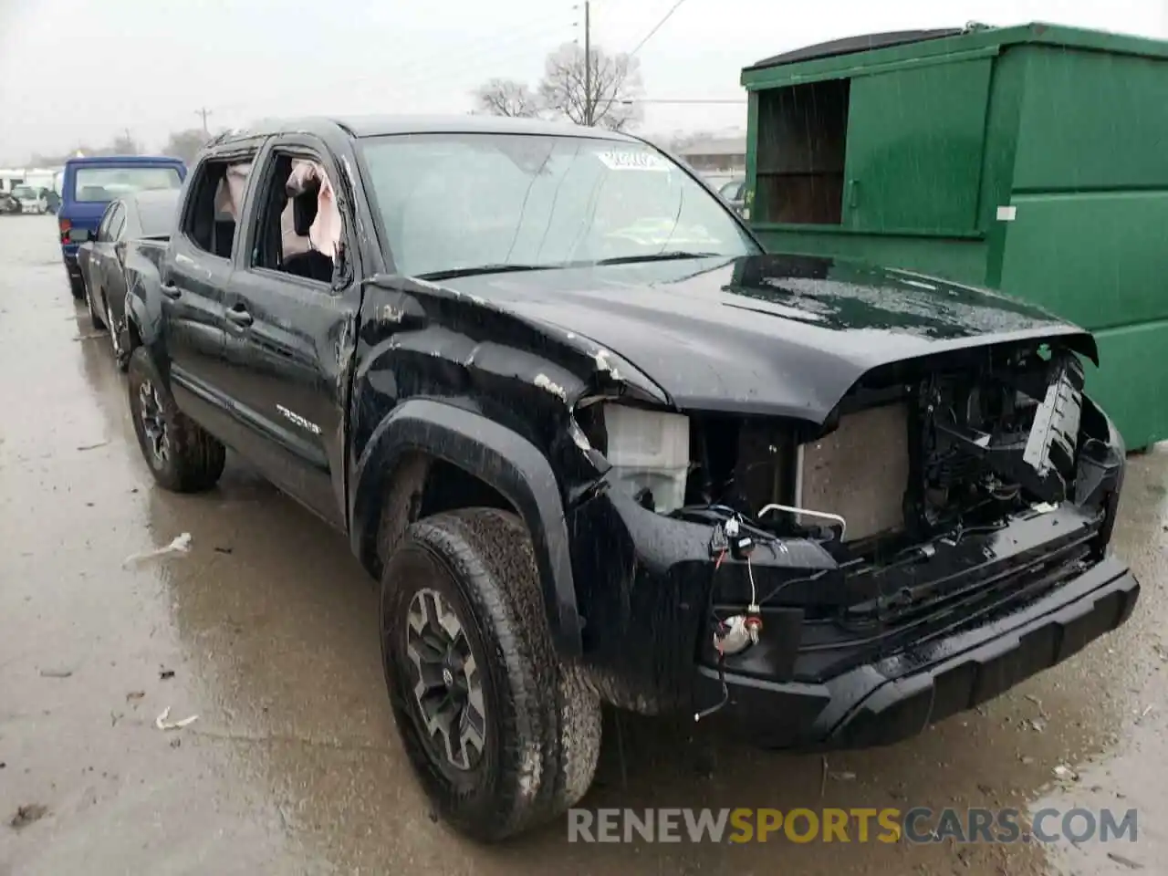 1 Photograph of a damaged car 3TMAZ5CN9KM091364 TOYOTA TACOMA 2019