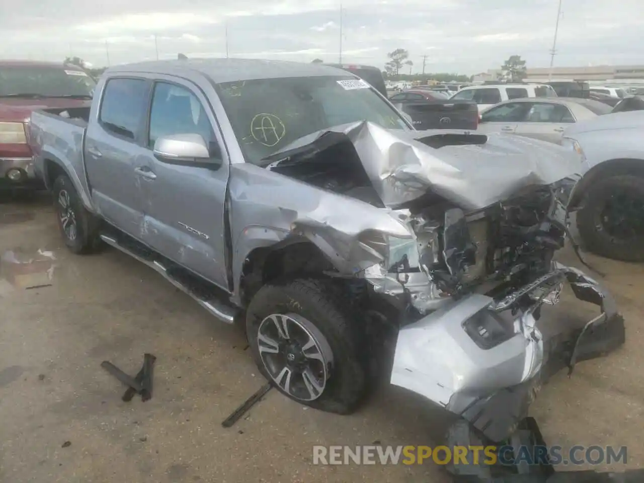 1 Photograph of a damaged car 3TMAZ5CN9KM095236 TOYOTA TACOMA 2019